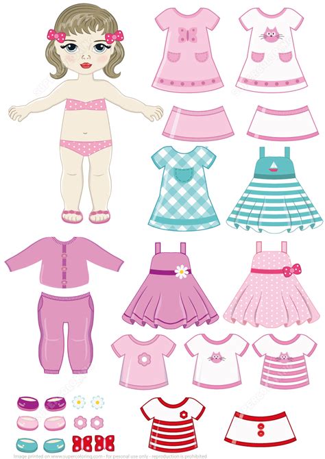 Printable Cut Out Paper Doll Template
